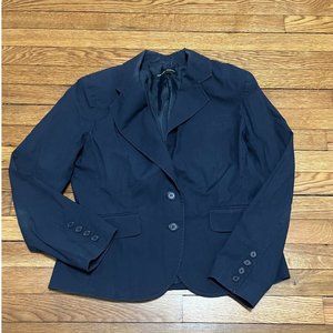 New York Company Stretch Blazer Women's Size 4 Black 2 Button Workwear Coat